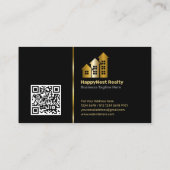 Makelaar met persoonlijke foto, QR-code en Logo Visitekaartje (Achterkant)