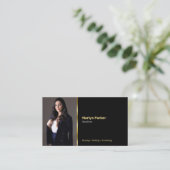 Makelaar met persoonlijke foto, QR-code en Logo Visitekaartje (Staand voorkant)