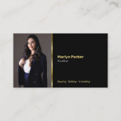 Makelaar met persoonlijke foto, QR-code en Logo Visitekaartje (Voorkant)