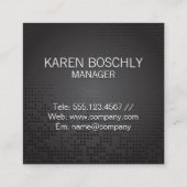 Makelaar | Metalen Achtergrond Vierkante Visitekaartje (Achterkant)