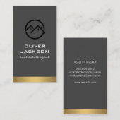 Makelaar  Metallic Trim Visitekaartje (Voorkant / Achterkant)