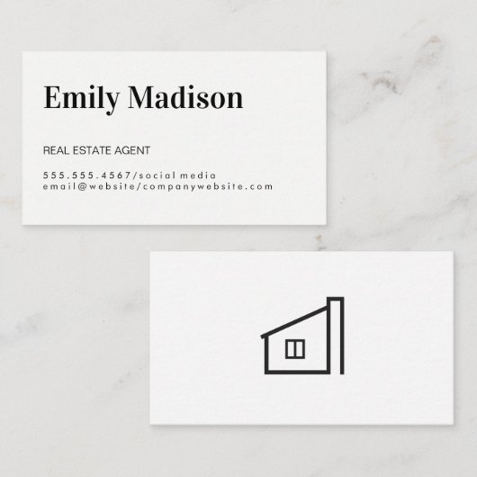 Makelaar / minimalist visitekaartje (Voorkant / Achterkant)