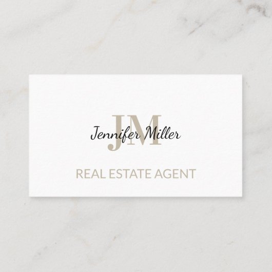 Makelaar Minimalist Visitekaartje (Achterkant)