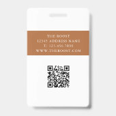 Makelaar Modern Foto QR Code Logo Badge (Achterkant)