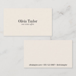 Makelaar Modern Minimalistisch Professioneel Visitekaartje