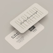 Makelaar Modern Vastgoed Sand Beige Monogram Visitekaartje