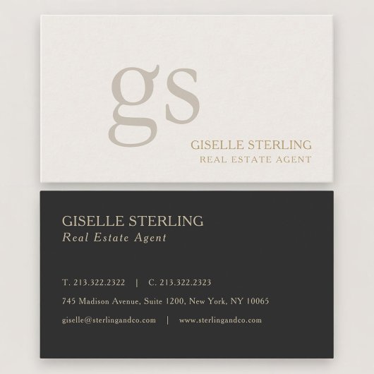 Makelaar Monogram Professioneel Visitekaartje