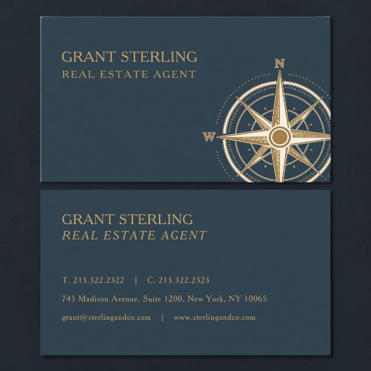 Makelaar Nautisch Kompas Professioneel Visitekaartje