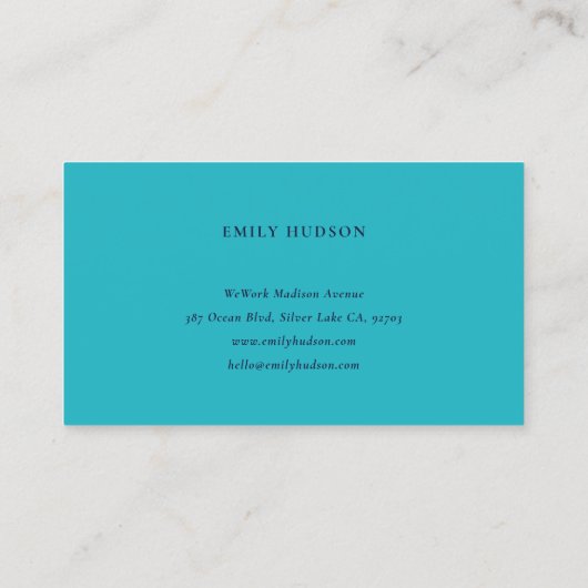 Makelaar Navy Blue Visitekaartje (Achterkant)