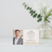 Makelaar Neutraal Beige Foto Professioneel Visitekaartje (Staand voorkant)