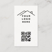 Makelaar Neutrale Foto Logo QR-code Visitekaartje (Achterkant)
