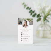 Makelaar Neutrale Foto Logo QR-code Visitekaartje (Staand voorkant)