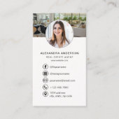 Makelaar Neutrale Foto Logo QR-code Visitekaartje (Voorkant)