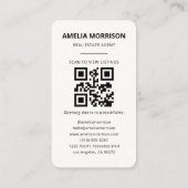 Makelaar Neutrale Foto QR-code Visitekaartje (Achterkant)