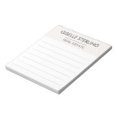 Makelaar Neutrale Professional Notitieblok (Linkerzijde)