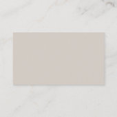 Makelaar Neutrale Taupe Foto Professioneel Visitekaartje (Achterkant)