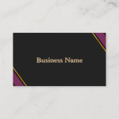 Makelaar Paarse Gold Black met Huis Visitekaartje (Achterkant)