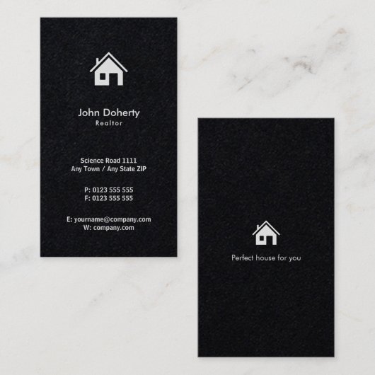 makelaar | Perfect huis Visitekaartje (Voorkant / Achterkant)