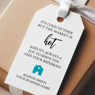Makelaar Pop-by Marketing met Logo Warme Chocolade Cadeaulabel