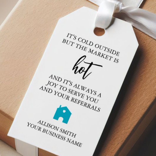 Makelaar Pop-by Marketing met Logo Warme Chocolade Cadeaulabel