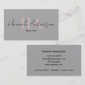Makelaar Professioneel Eenvoudig Script Visitekaartje (Voorkant / Achterkant)
