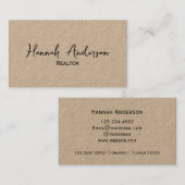 Makelaar Professioneel Eenvoudig Script Visitekaartje (Voorkant / Achterkant)