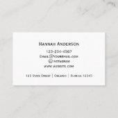 Makelaar Professioneel Eenvoudig Script Visitekaartje (Achterkant)