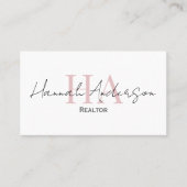 Makelaar Professioneel Eenvoudig Script Visitekaartje (Voorkant)