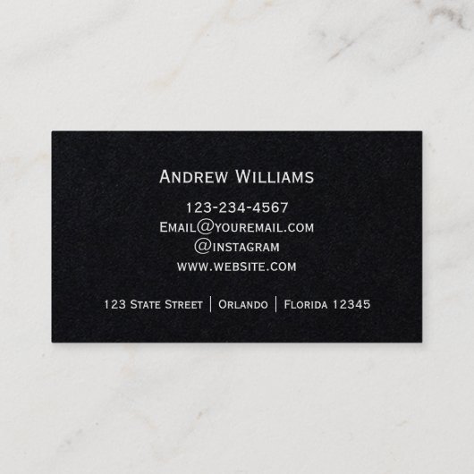 Makelaar Professioneel Eenvoudig Script Visitekaartje (Achterkant)