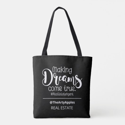 Makelaar Promo Making Dreams Come True Real Tote Bag (Achterkant)