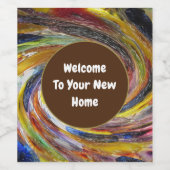 Makelaar Promotie Helder Retro Werveling Vastgoed Wijn Etiket (Enkel label)