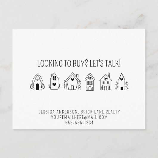 Makelaar Promotionele contactgegevens Briefkaart (Voorkant)