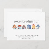 Makelaar Promotionele contactgegevens Briefkaart (Voorkant / Achterkant)