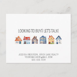 Makelaar Promotionele contactgegevens Briefkaart