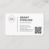 Makelaar QR Code Logo Professioneel Visitekaartje (Voorkant)