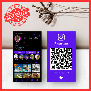 Makelaar Realtor Instagram Violet QR-code visiteka Visitekaartje