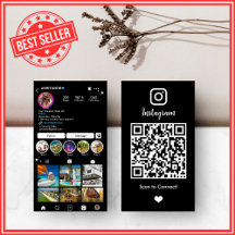 Makelaar Realtor Instagram Zwarte QR-code Visiteka