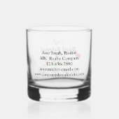 Makelaar, Realtor Super Hero gepersonaliseerd Whisky Glas (Achterkant)