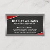 Makelaar | Rood Metaal | Borders Busines Visitekaartje (Achterkant)
