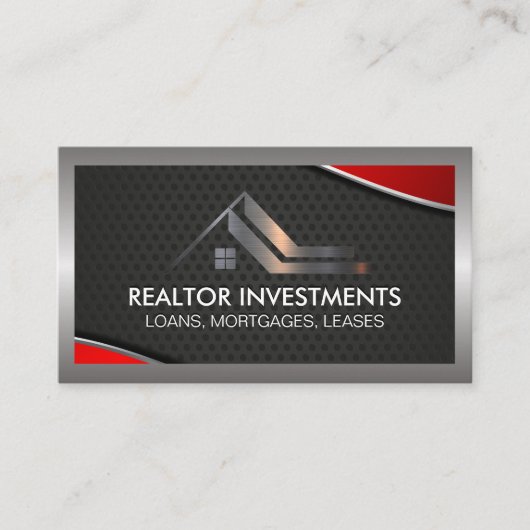 Makelaar | Rood Metaal | Grenzen Visitekaartje (Voorkant)