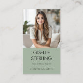 Makelaar Sage Green Professionele Foto Visitekaartje (Voorkant)