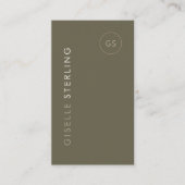 Makelaar Sage Groen Luxe Elegant Modern Visitekaartje (Voorkant)