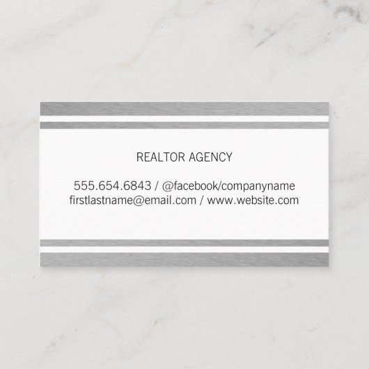 Makelaar SilverTrim Visitekaartje (Achterkant)