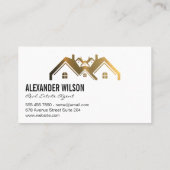 Makelaar | Sleutels | Gold Home Visitekaartje (Achterkant)