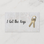 Makelaar | Sleutels | Marmer Visitekaartje (Voorkant)