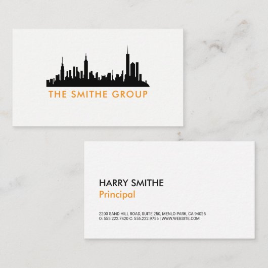 Makelaar | Stad | Vastgoedbeleggingen Visitekaartje (Voorkant / Achterkant)