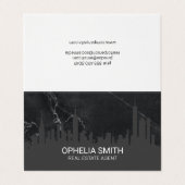 Makelaar Stadsgezicht Marmer Visitekaartje (Buitenkant ongevouwen)