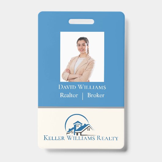 Makelaar stel uw logo Vastgoed makelaars Badge (Voorzijde)