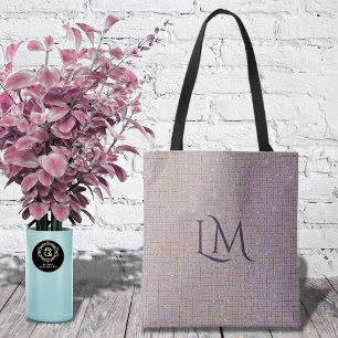 Makelaar Taupe Monogram Minimalist Tote Bag