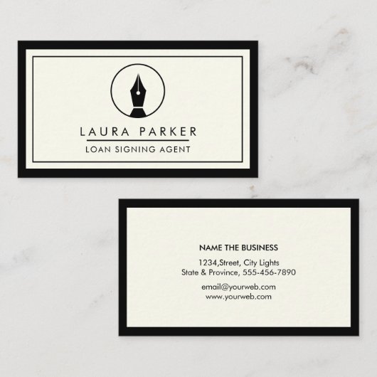 Makelaar van de Notaris die van de Agent de Raadpl Visitekaartje (Voorkant / Achterkant)